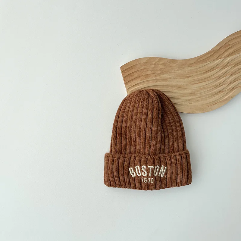 MILANCEL Gorro invernal infantil para niños con bordado de letras - imagen 2