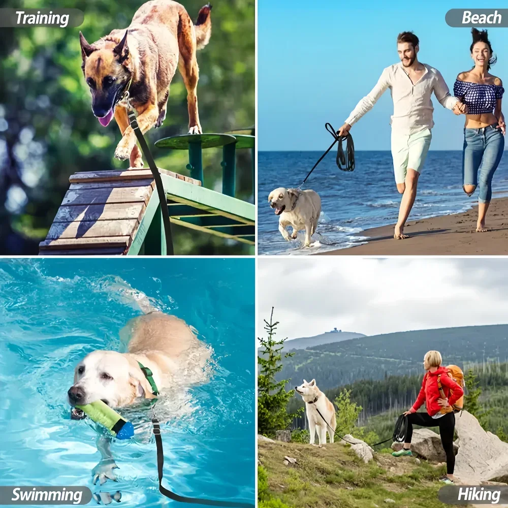 Correa larga de nailon resistente para perros, ideal adiestramiento - imagen 5