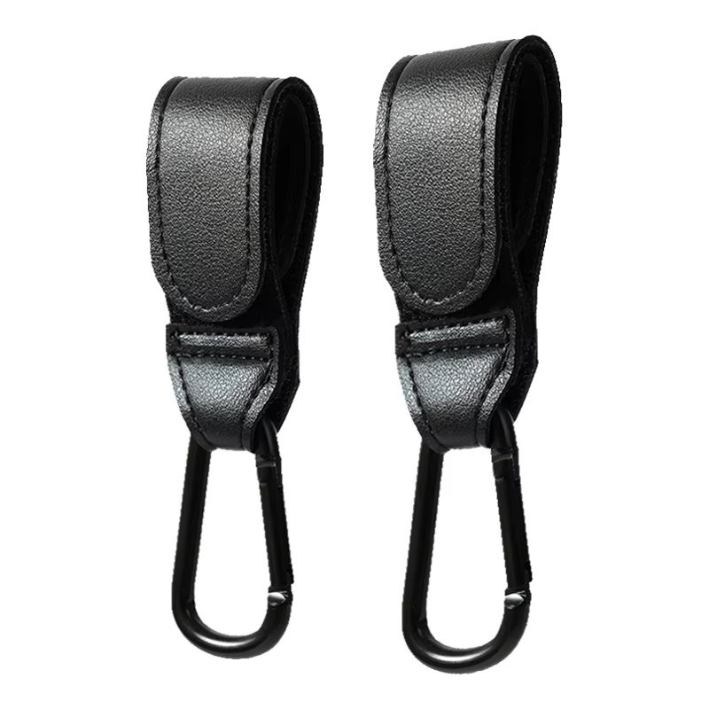 Bolsa organizadora bebé cuero PU giratorio para cochecito - imagen 3