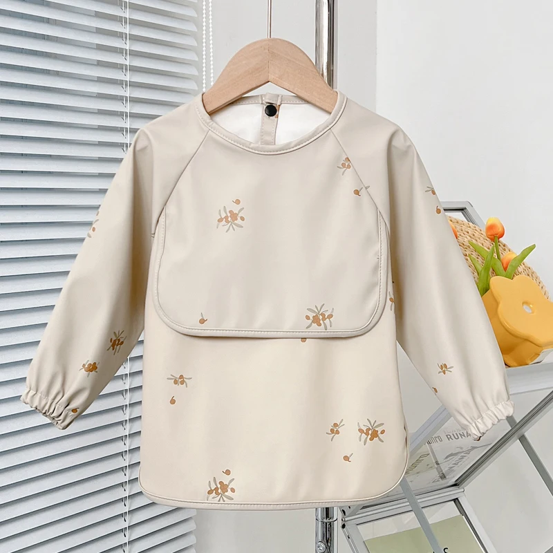 Babero impermeable manga larga con animalitos para bebé - imagen 5