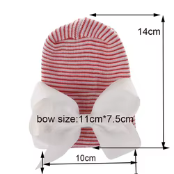 Gorro de invierno para bebé con lazo y doble forro suave