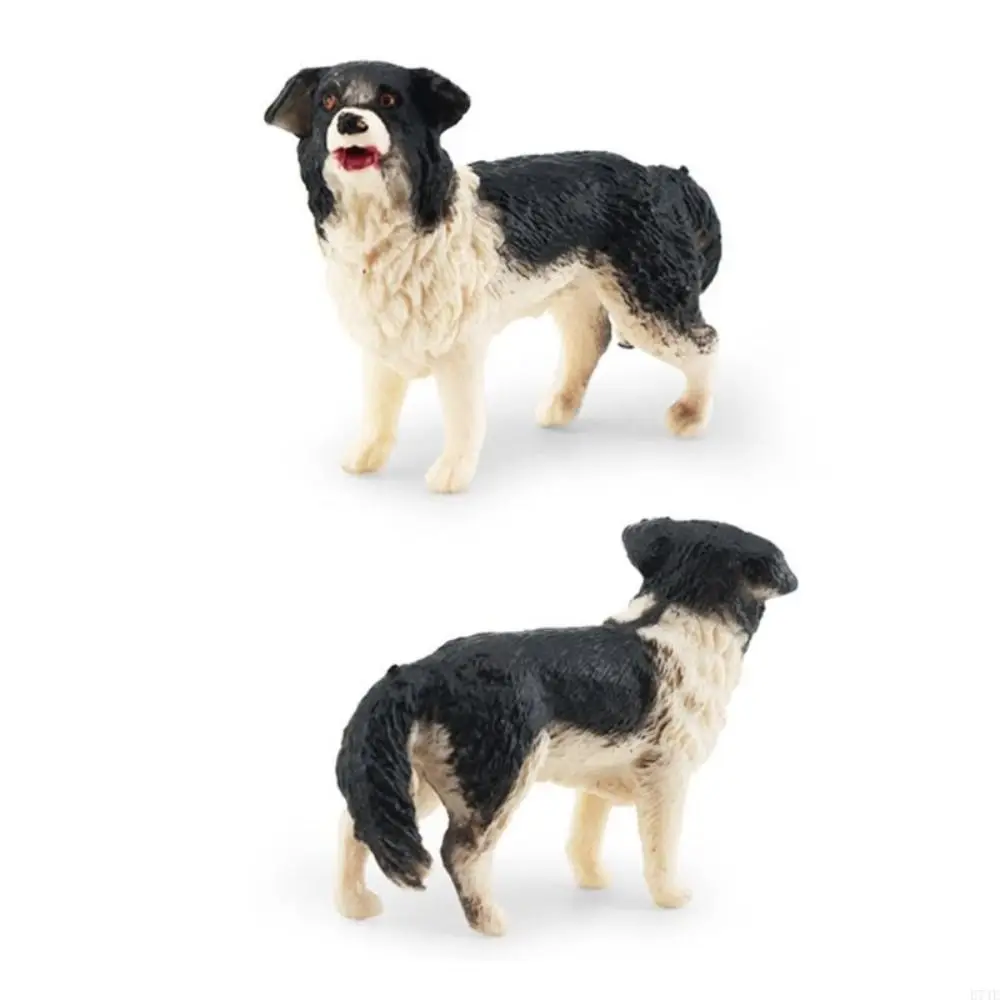 Figuras de perros realistas pintadas a mano, mini cachorros
