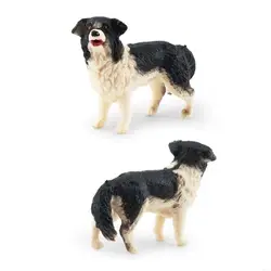 Figuras de perros realistas pintadas a mano, mini cachorros