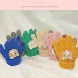 Guantes infantiles térmicos a prueba de viento para frío, nieve