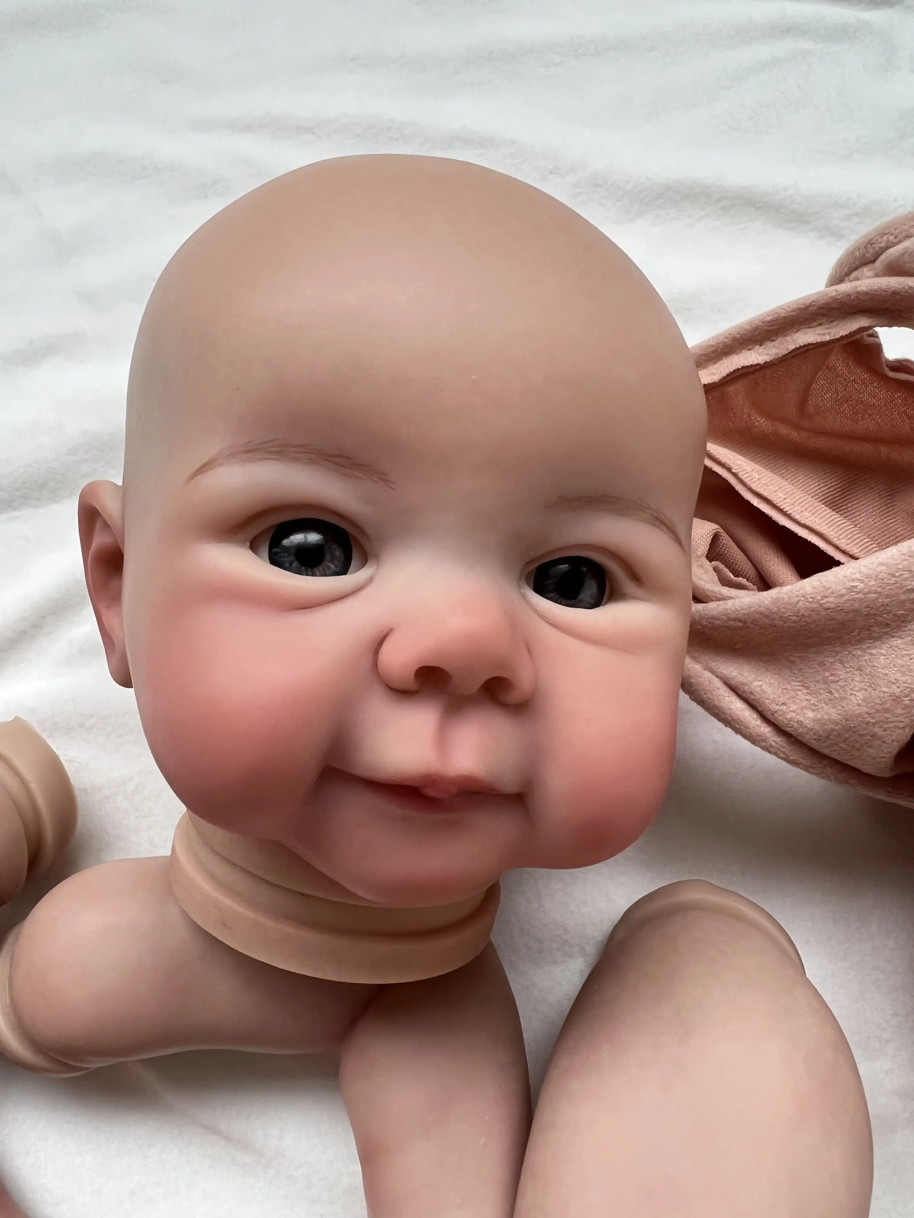 Muñeca reborn Juliette de pintura 3D hecha a mano con cuerpo textil - imagen 4