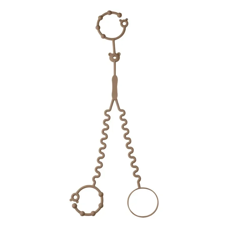 Mordedor de silicona con cadena antipérdida para bebés - imagen 4
