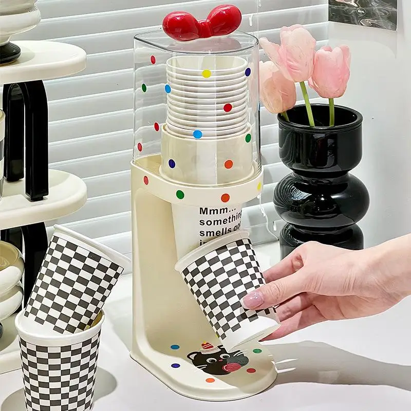 Portavasos de papel desechable para mesa, almacenamiento sin perforar - imagen 4