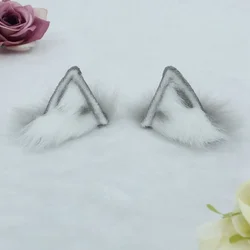 Diadema de felpa con orejas de gato para niña