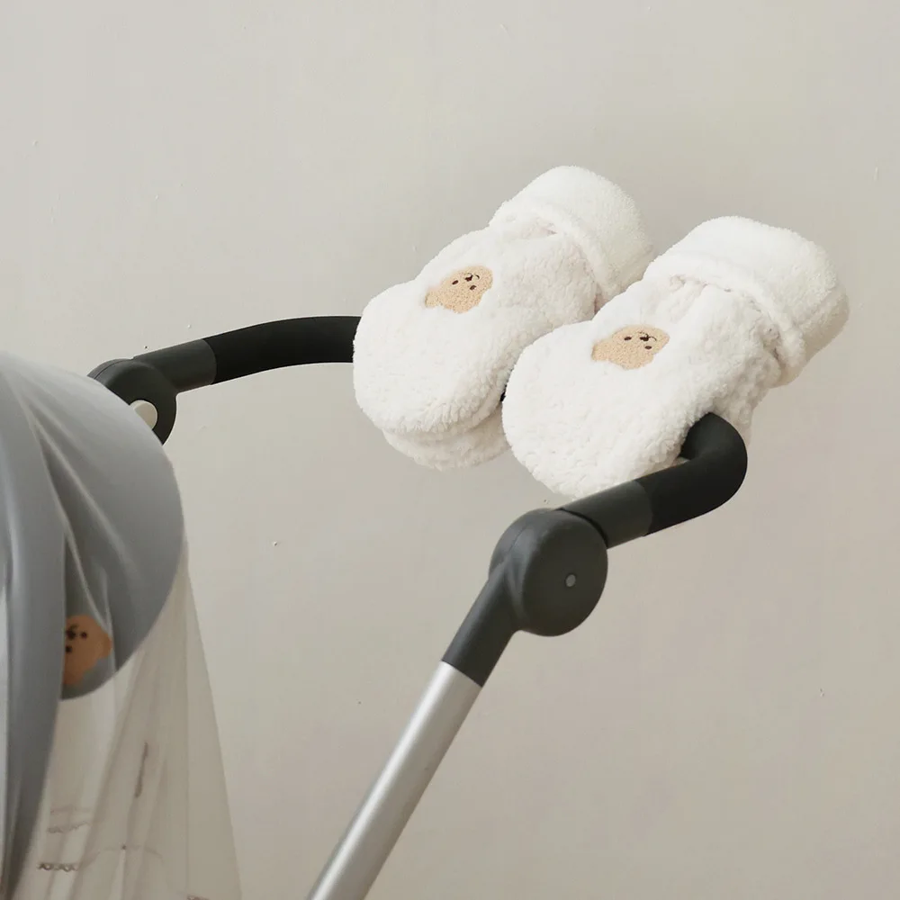 Cochecito de bebé con mango y guantes térmicos - Protección invierno - imagen 4