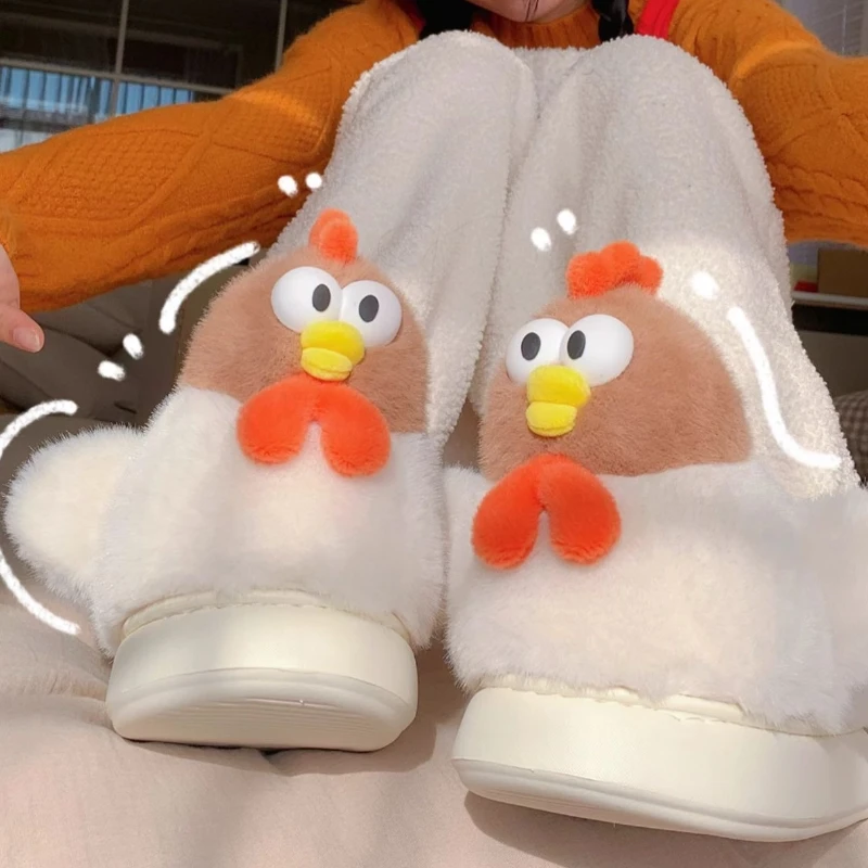 Zapatillas de casa de invierno cálidas antideslizantes de algodón niña - imagen 4
