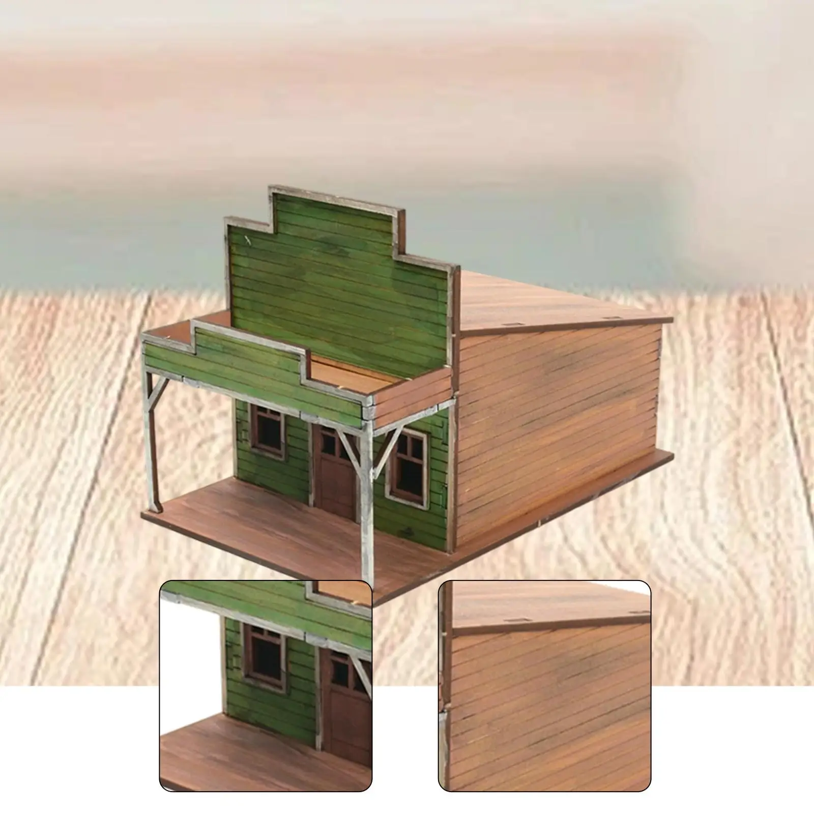 Puzzle 3D en madera ciudad con diorama y mesa arena