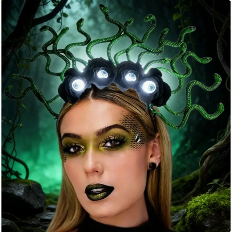 MedusLED Corona luminosa de pelo Goddess para Halloween - imagen 3
