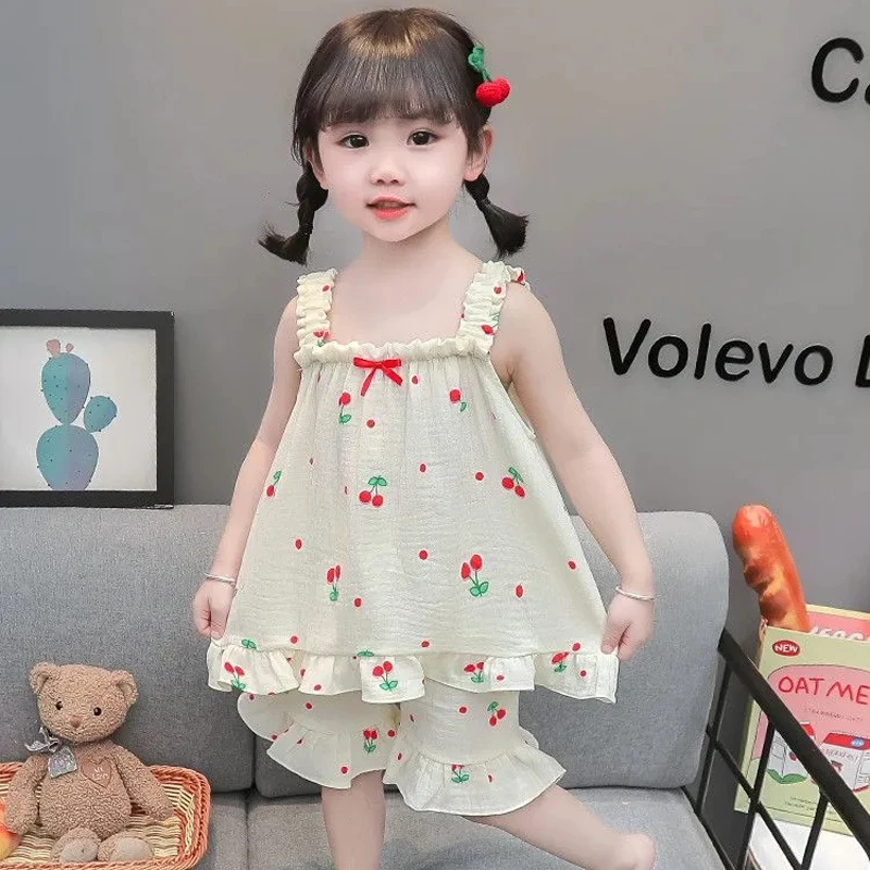 Pijama bebe corto con princesa a cuadros y cardigan cuello muneca - imagen 3