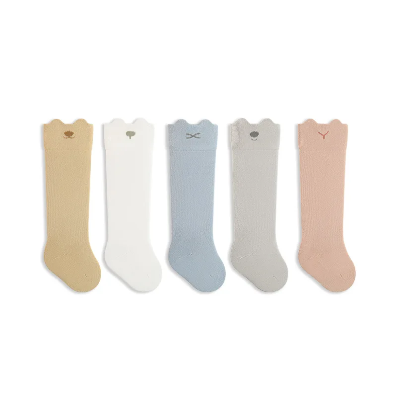 Calcetines largos de algodón para bebé 0-3 años – Suaves y transpirables