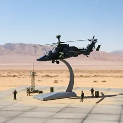 Helicóptero modelo EC665 Tigre de colección, muy detallado