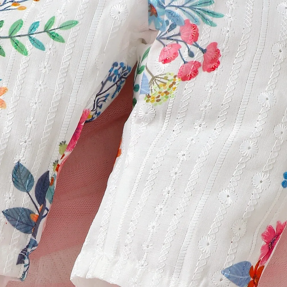 Pelele floral sin mangas para bebé niña recién nacida - imagen 5