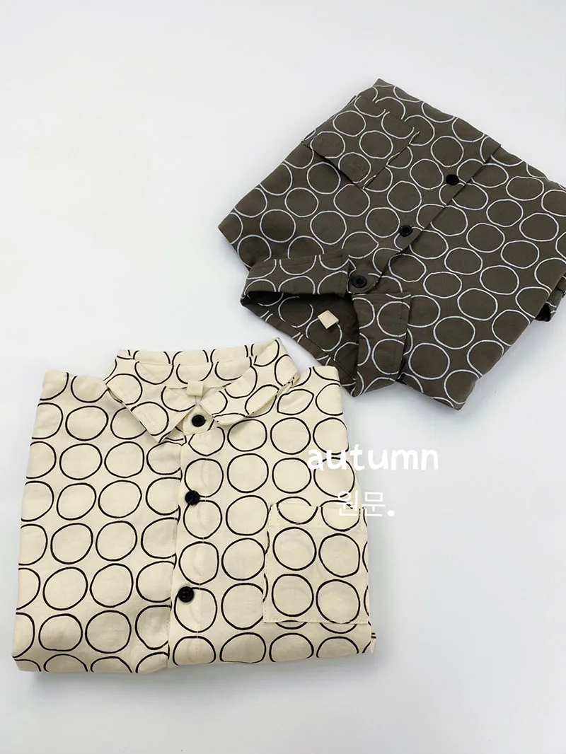 Camisa infantil ligera estilo japonés de primavera, estampado