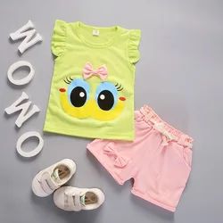 Conjunto de verano para niña chaleco y pantalón corto
