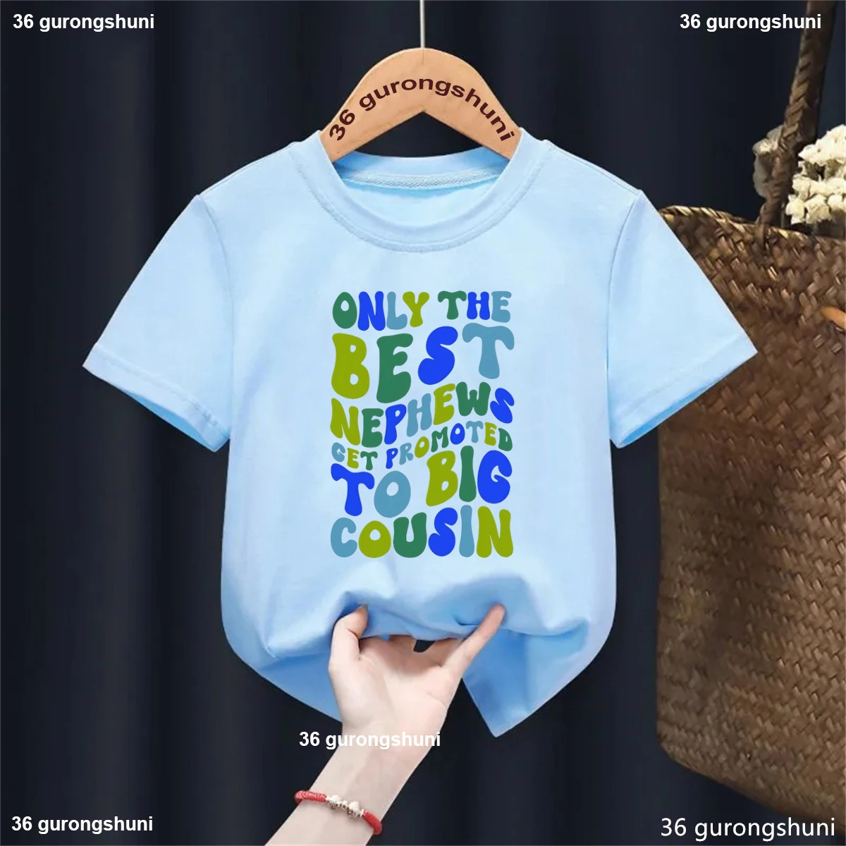 Camiseta de anuncio de embarazo con letras estampadas infantiles - imagen 2