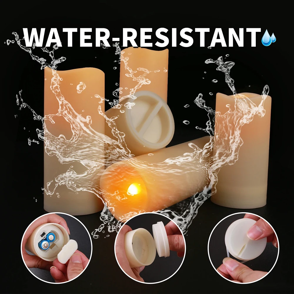 Velas LED encendidas efecto cálido