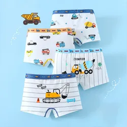 Calzoncillos bóxer de algodón transpirables con excavadora y coche