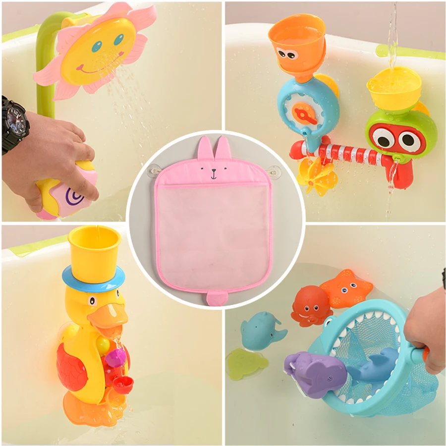 Bolsa de malla para baño con ventosa y dibujos de animales - imagen 2