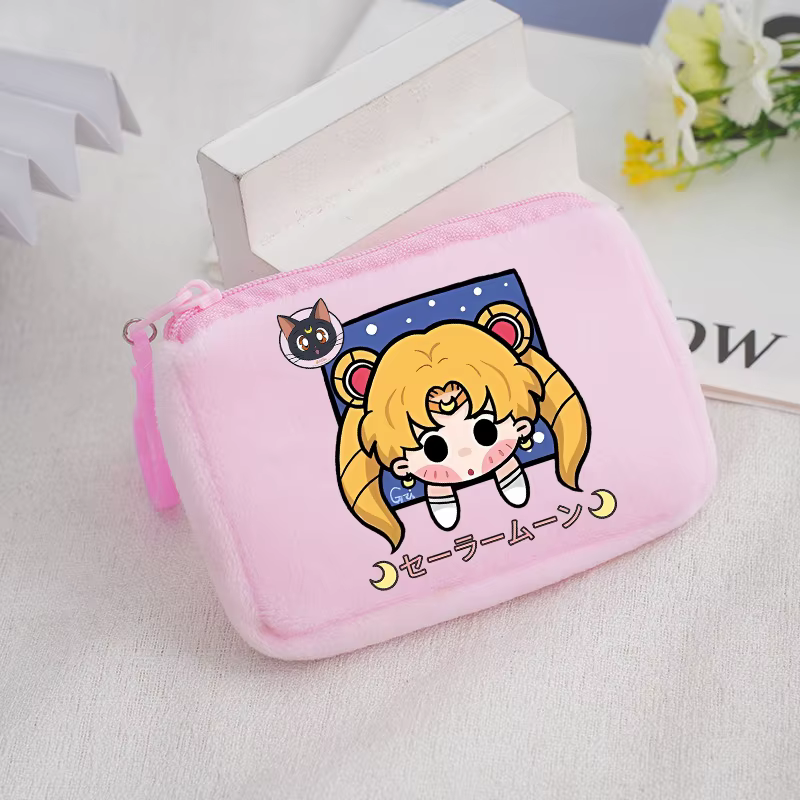 Monedero de felpa Sailor Moon para niños – Cartera kawaii anime - imagen 5