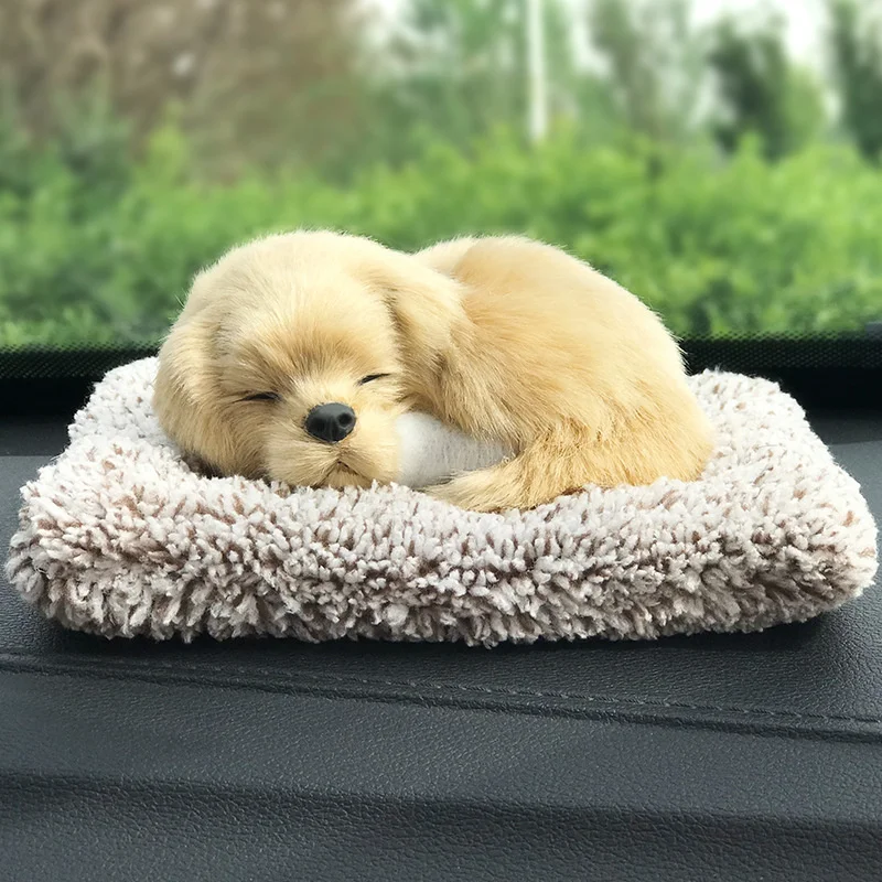 Peluche de perro dormido realista para adorno y coche - imagen 2