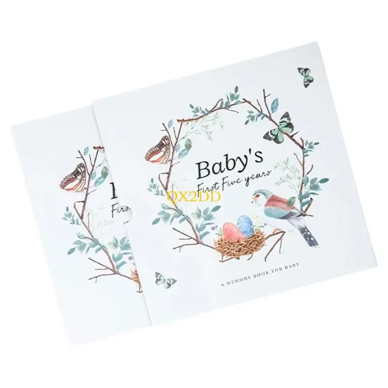 Libro de recuerdos QX2D para bebés: hitos, fotos y recortes - imagen 5