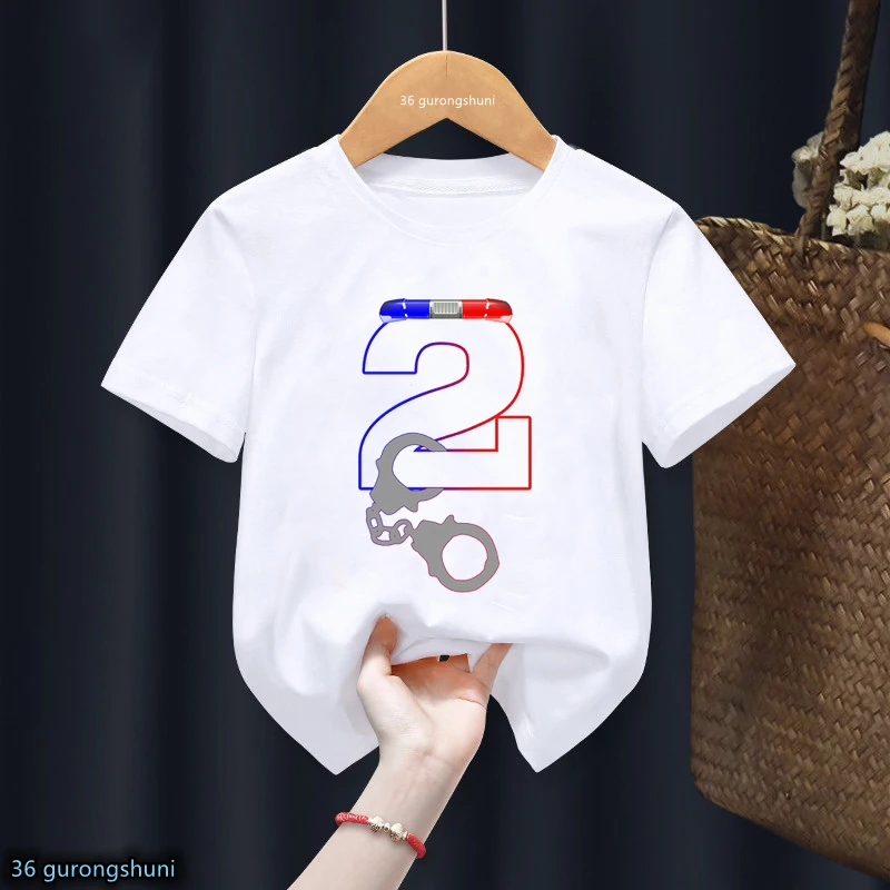 Camiseta policía sirena cumpleaños niño niña regalo fiesta - imagen 4