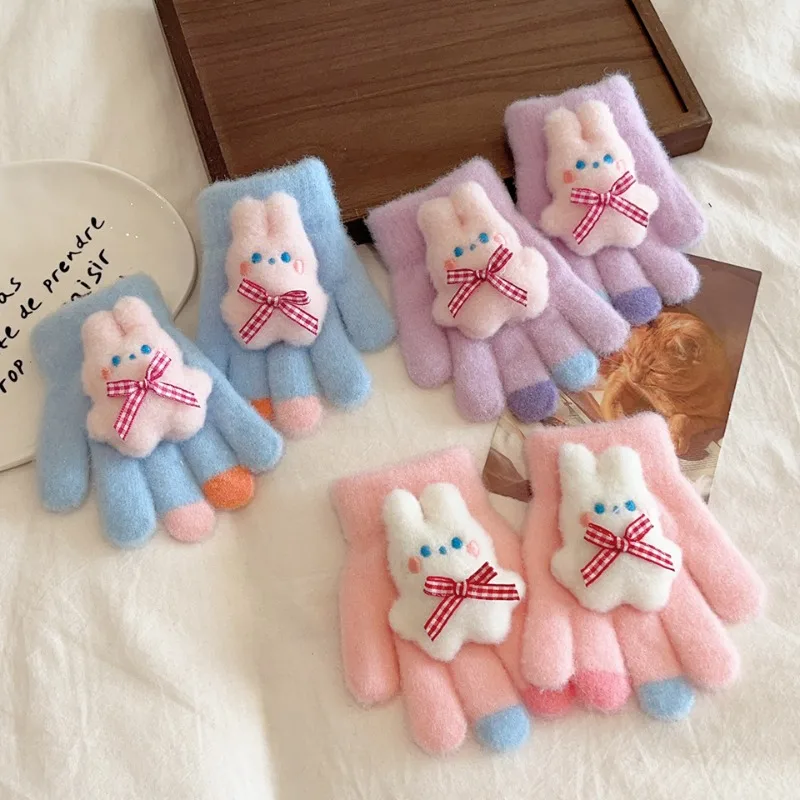 Guantes de invierno infantiles peluche con agarre antideslizante - imagen 5