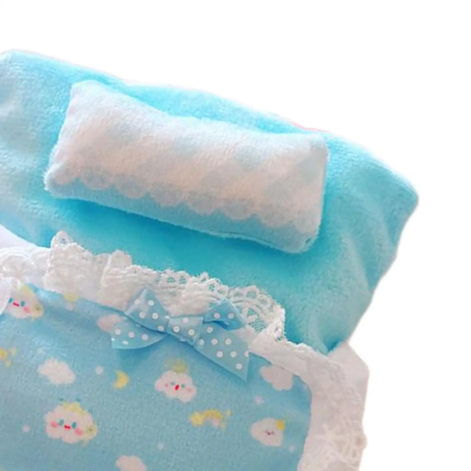 Ropa de cama para muñecas con almohada y mantita - imagen 3