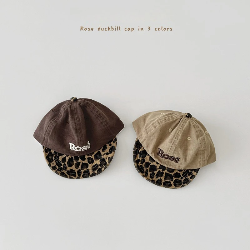 Gorra de béisbol bebé estampado leopardo visera suave primavera-otoño - imagen 3