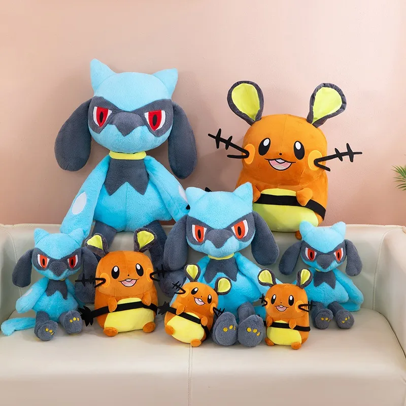 Peluche Pokémon Riolu y Dedenne de gran tamaño, suave y decorativo - imagen 4