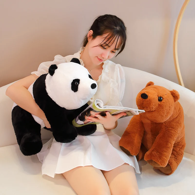 Almohada peluche panda suave estilo clásico para niños tierno - imagen 4