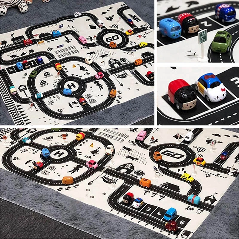 Alfombra de juego urbano con carreteras y señales de tráfico - imagen 3