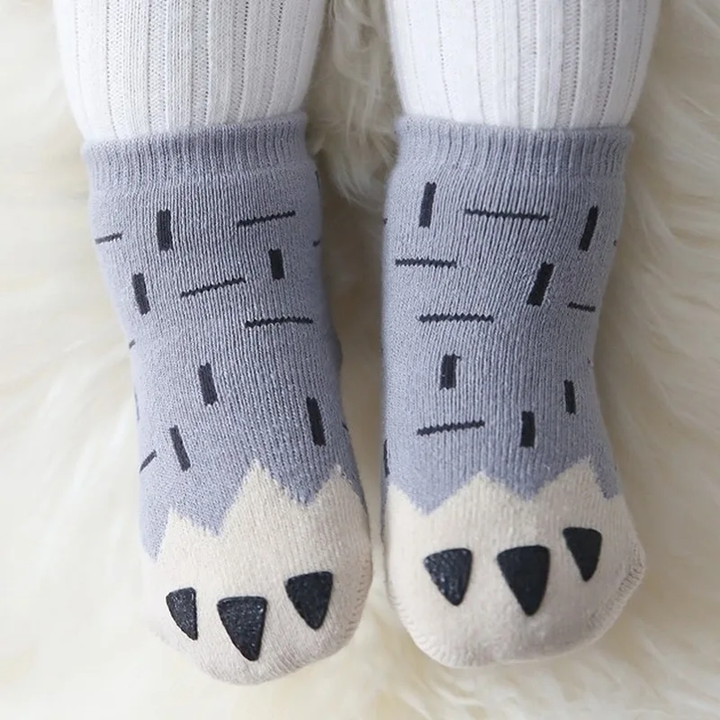 Calcetines con patitas de algodón para recién nacido invierno - imagen 3