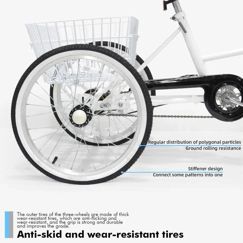 Triciclo plegable para niños con cesta y freno en V de una velocidad - imagen 5