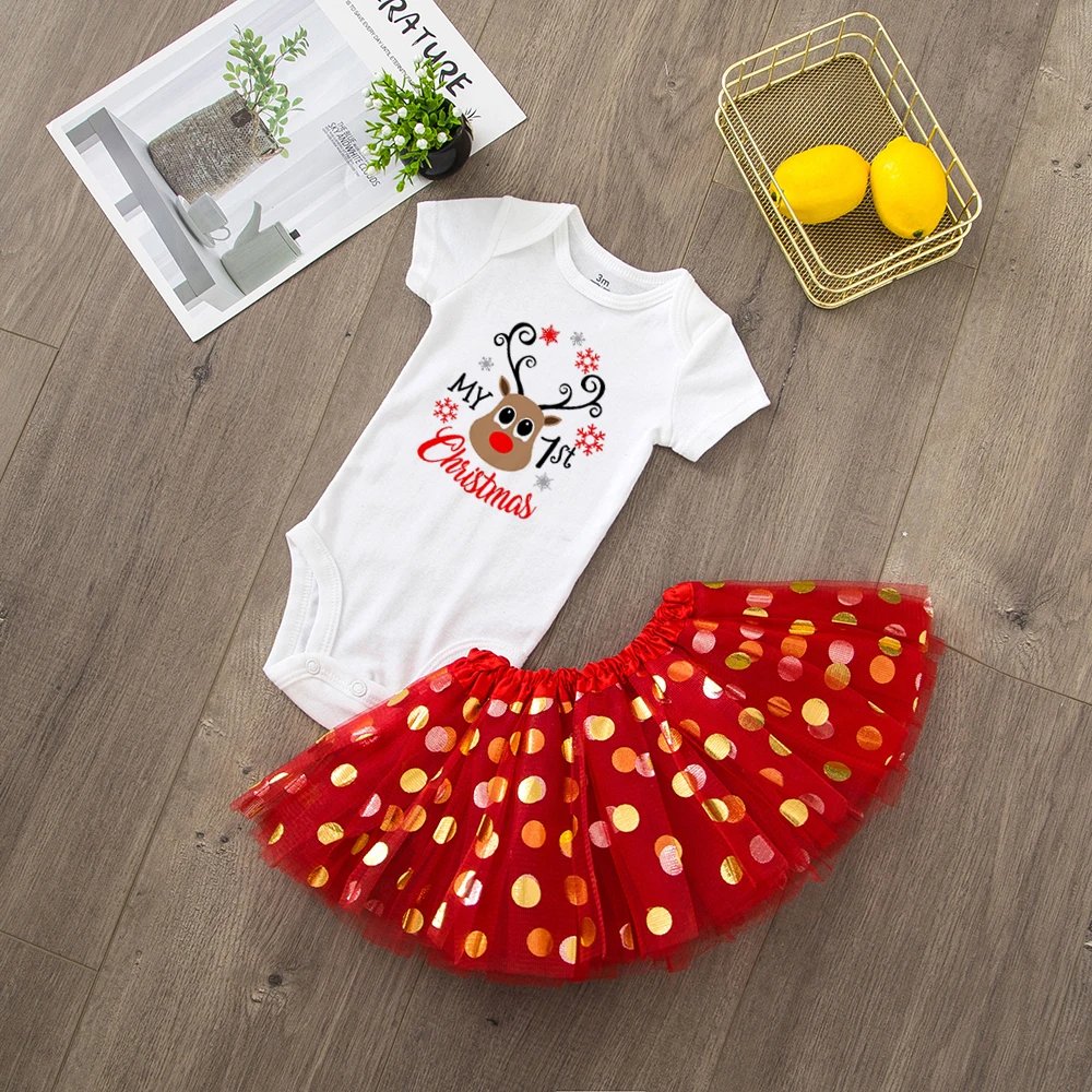 Vestido de fiesta niña Navidad tutú rojo - imagen 3
