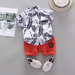 Conjunto de verano para bebé: camisa y pantalón corto infantil