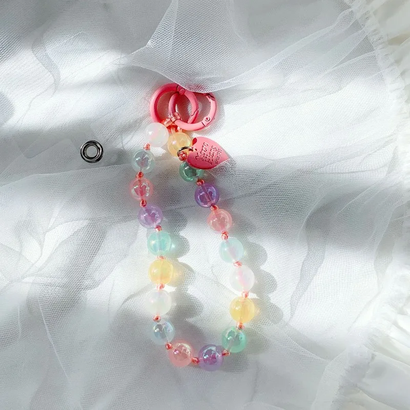 Sujetachupete cordón transparente con correa muñeca y corazón - imagen 3