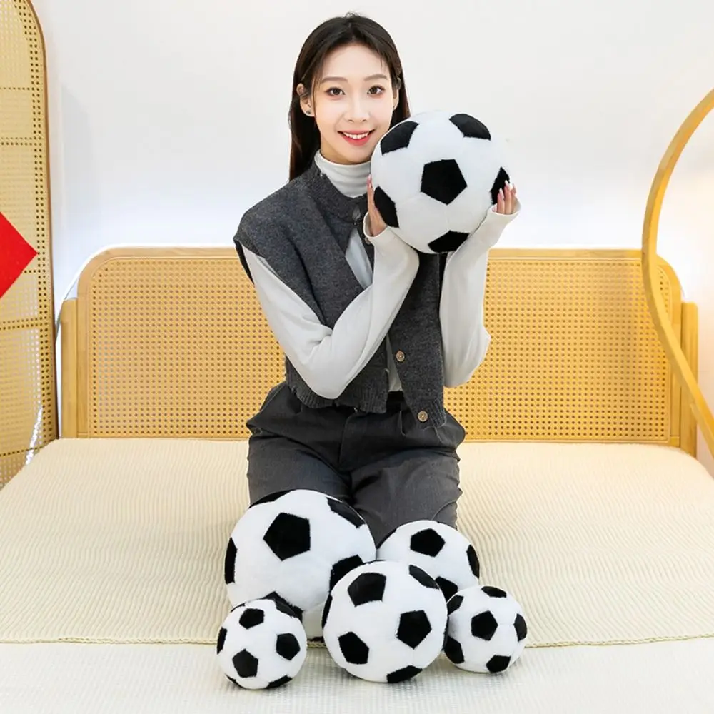 Peluche balón de fútbol redondo suave tipo almohada para niños - imagen 4
