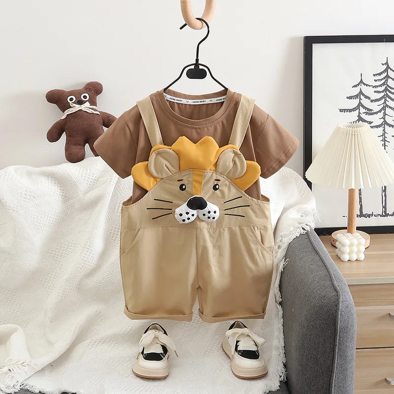Conjunto de verano para bebé: camiseta con dibujos animados y shorts - imagen 2