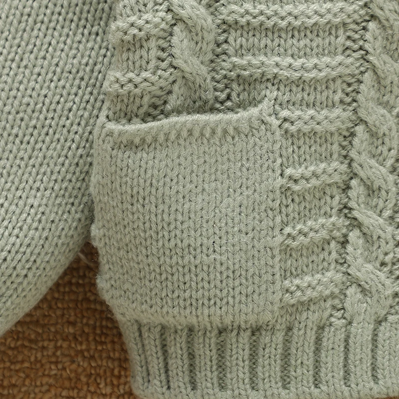 Conjunto de bebé invierno: cárdigan con botones y pelele mangas largas - imagen 4