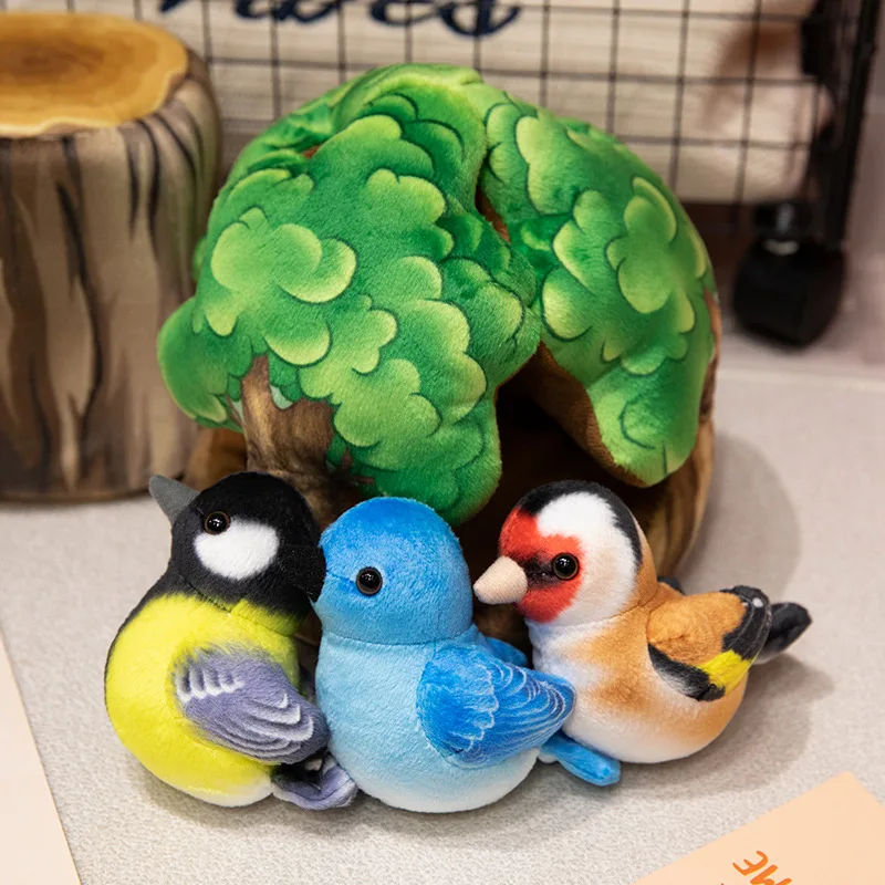 Peluche pájaros con nido – Decoración habitación infantil 10cm - imagen 5