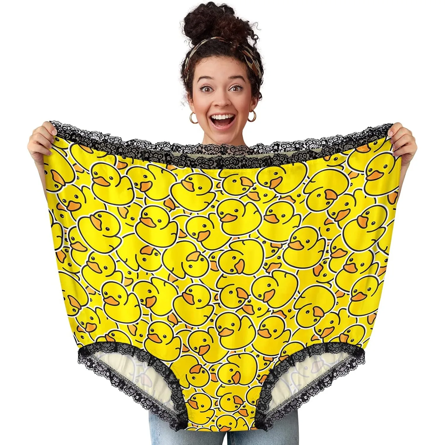 Panties de abuela divertidos con estampado zebra frontal