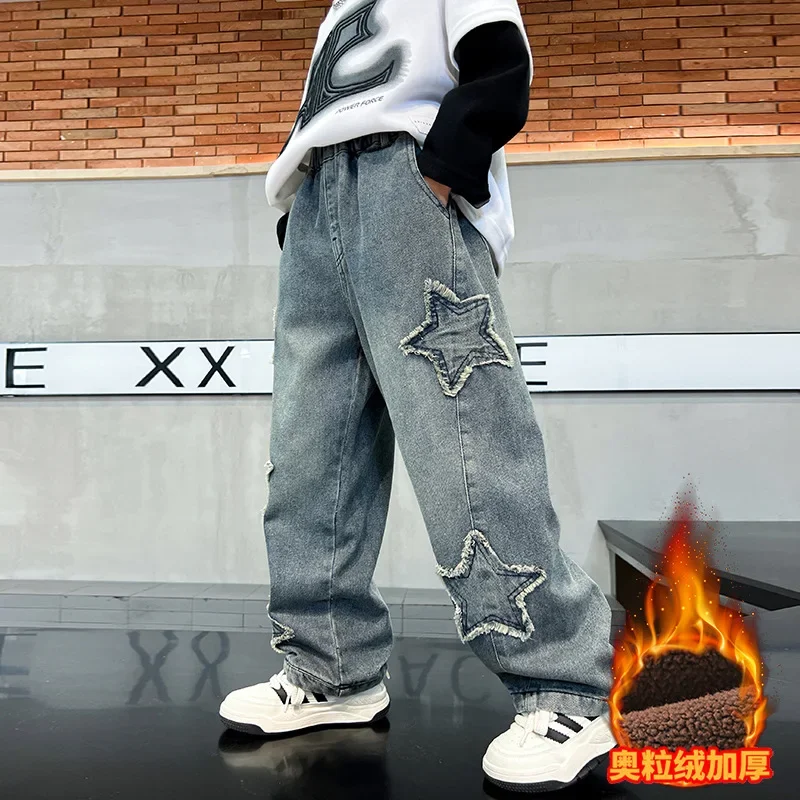 Pantalones acolchados de invierno para niños: vaqueros térmicos - imagen 5