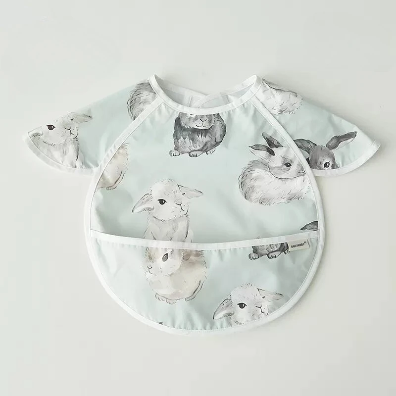 Baberos impermeables de eructar retro para bebés – animales bonitos - imagen 5