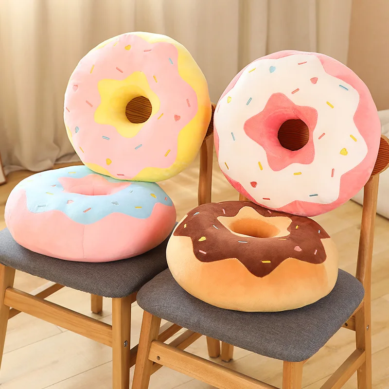 Almohada de peluche donut kawaii de felpa suave para niños - imagen 2