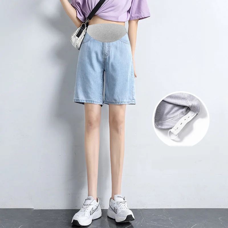 Pantalones vaqueros maternidad cintura alta con soporte abdominal - imagen 3